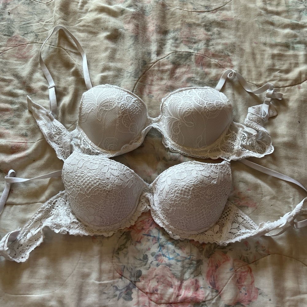 Lace White Bra Set